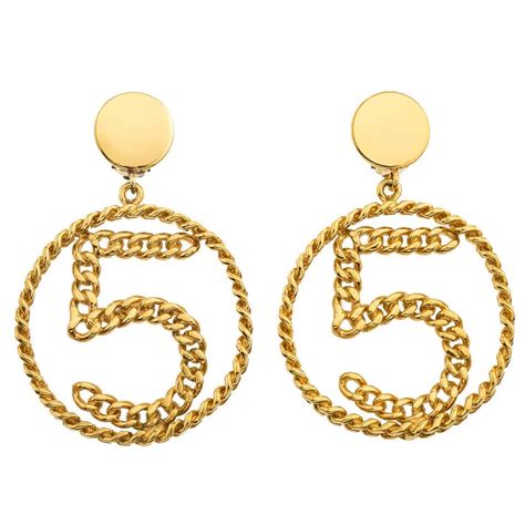 vintage chanel 5 earrings|chanel no 5 earrings.